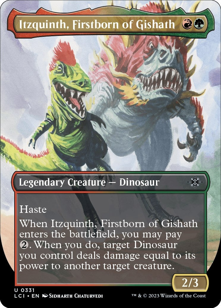 Image for Itzquinth, Firstborn of Gishath (Borderless) (The Lost Caverns of Ixalan) (331) - Magic: The Gathering