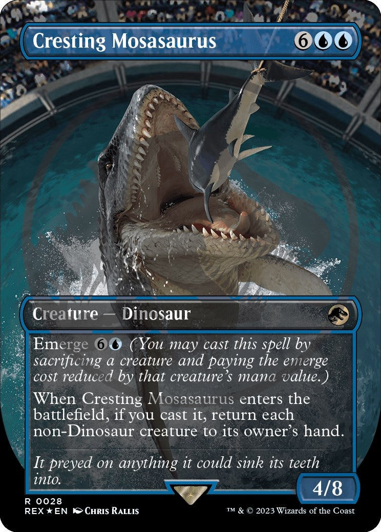 Image for Cresting Mosasaurus (Borderless) (Emblem) (Universes Beyond: Jurassic World Collection) (28) - Magic: The Gathering