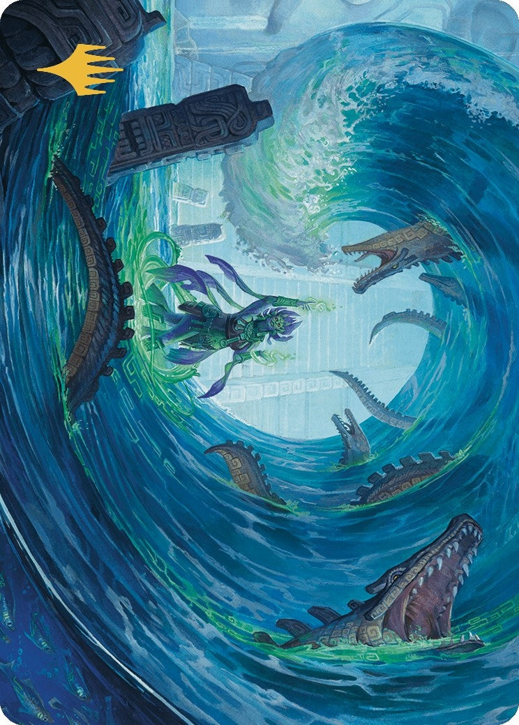 Image for Wave Goodbye Art Card (Gold-Stamped Planeswalker Symbol) (Art Series: The Lost Caverns of Ixalan) (76) - Magic: The Gathering