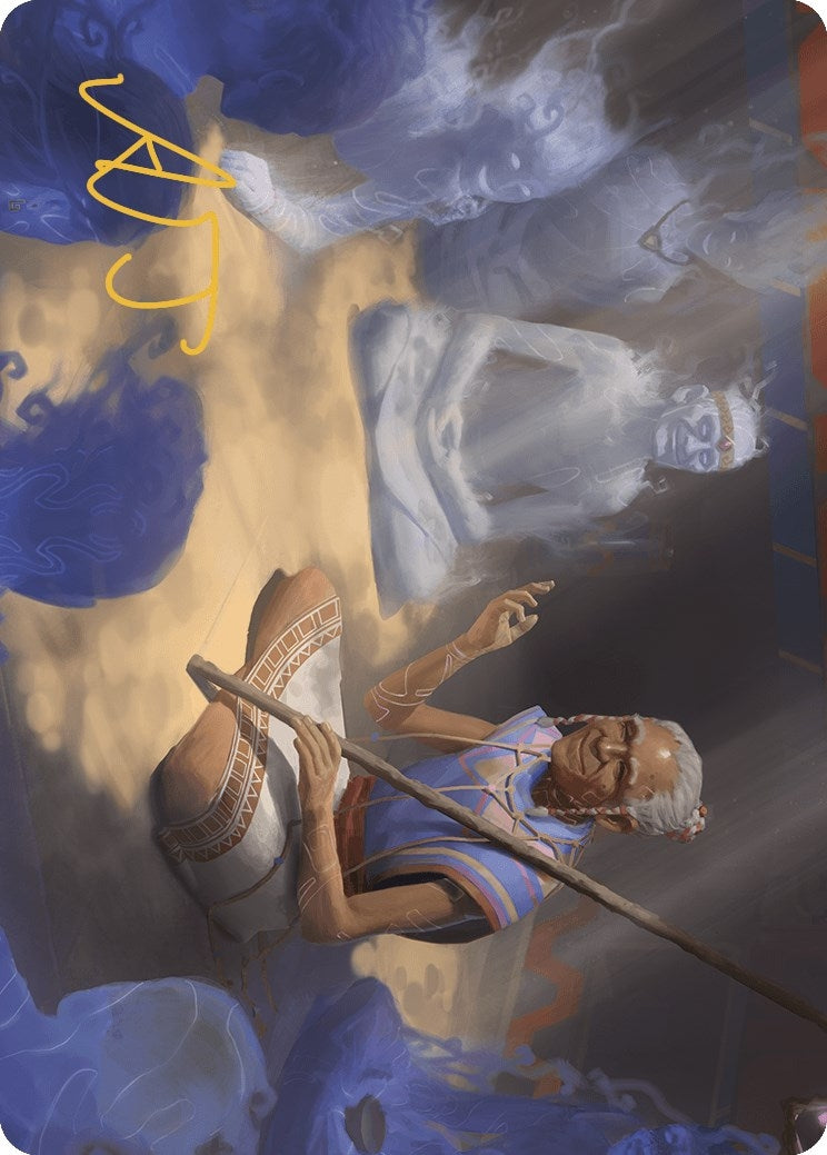 Image for Ancestral Reminiscence Art Card (Gold-Stamped Signature) (Art Series: The Lost Caverns of Ixalan) (9) - Magic: The Gathering