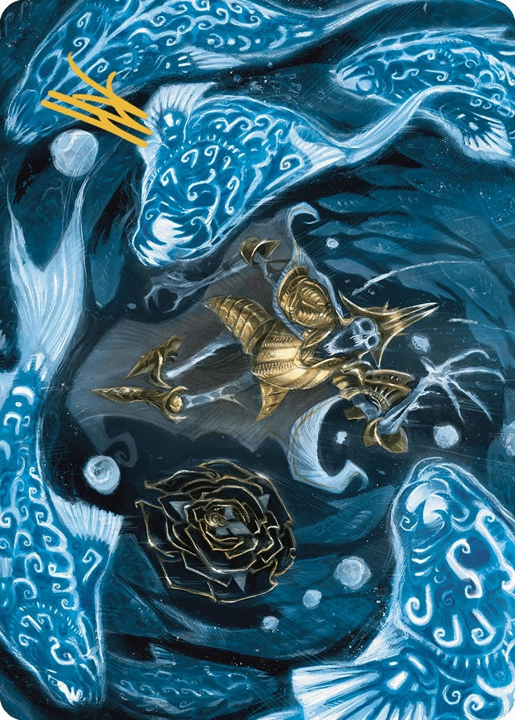 Image for Eaten by Piranhas Art Card (Gold-Stamped Signature) (Art Series: The Lost Caverns of Ixalan) (11) - Magic: The Gathering