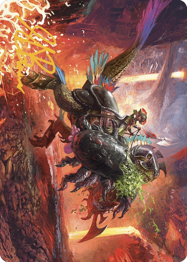 Image for Triumphant Chomp Art Card (Gold-Stamped Signature) (Art Series: The Lost Caverns of Ixalan) (21) - Magic: The Gathering