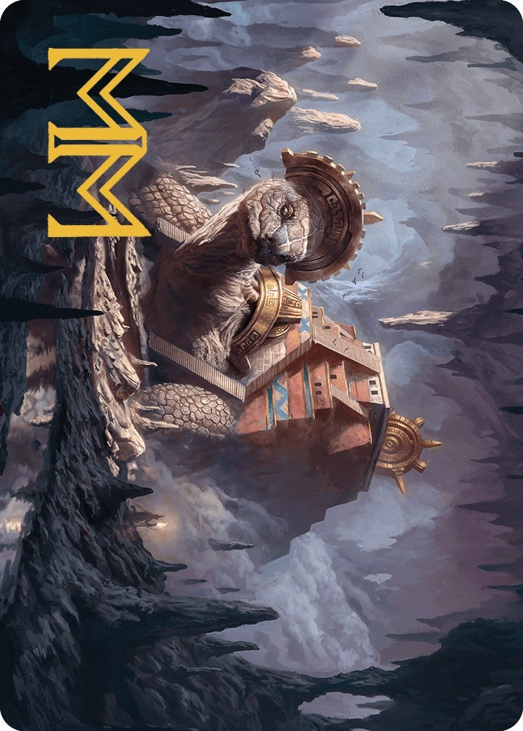 Image for Bedrock Tortoise Art Card (Gold-Stamped Signature) (Art Series: The Lost Caverns of Ixalan) (23) - Magic: The Gathering