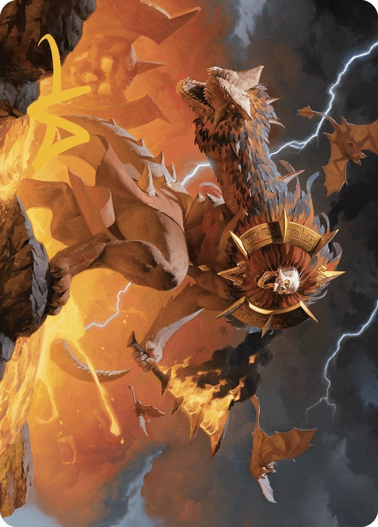 Image for Ojer Axonil, Deepest Might Art Card (Gold-Stamped Signature) (Art Series: The Lost Caverns of Ixalan) (20) - Magic: The Gathering