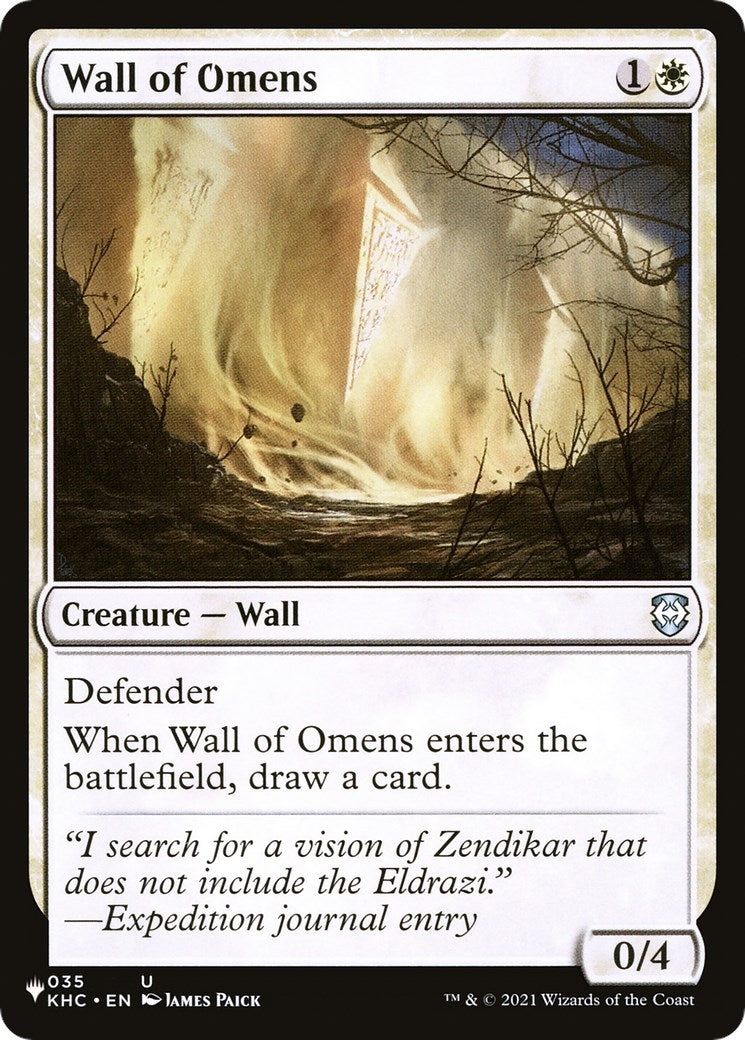 Image for Wall of Omens (KHC) (The List Reprints) (035) - Magic: The Gathering