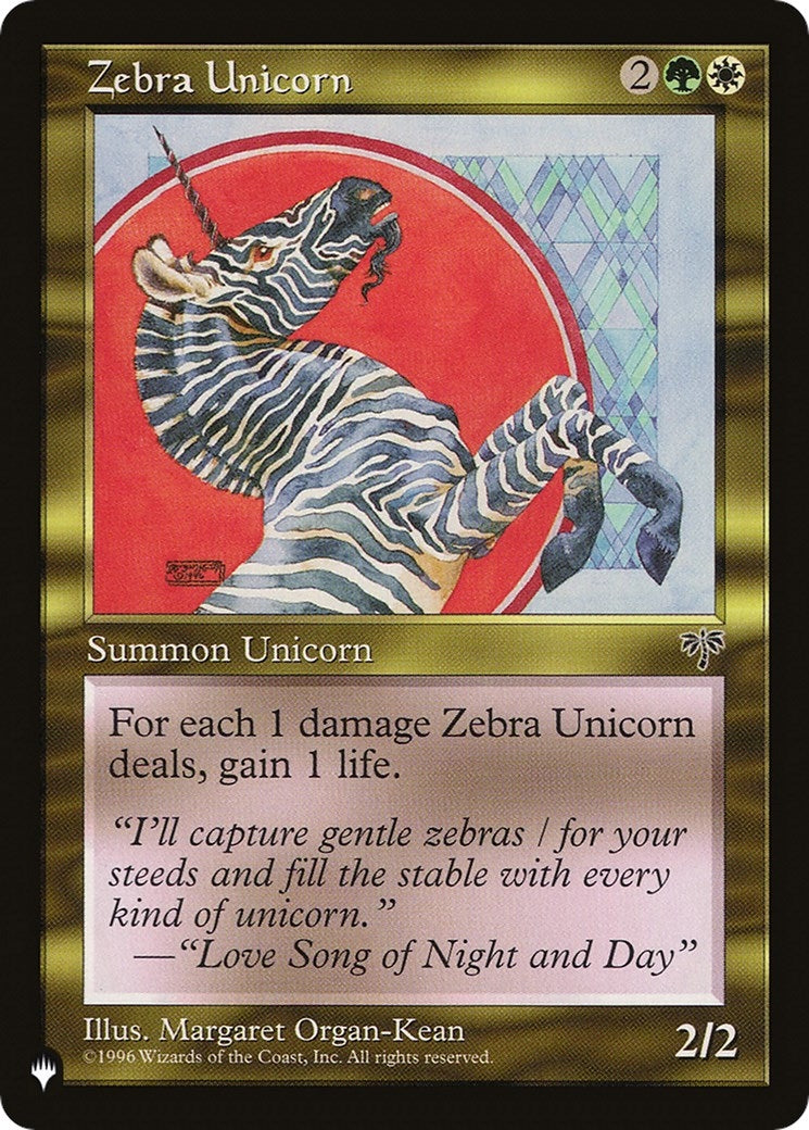 Image for Zebra Unicorn (The List Reprints) - Magic: The Gathering