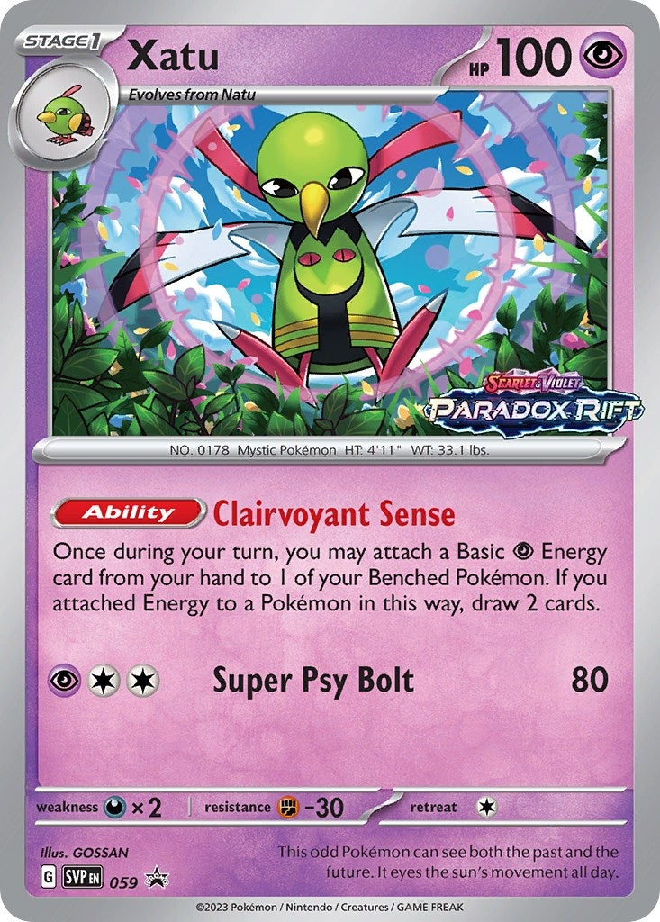 Image for Xatu - 059 (Prerelease) (SV: Scarlet & Violet Promo Cards) (059) - Pokemon