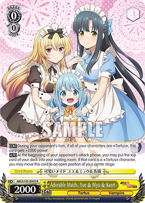 Image for Adorable Maids, Yue & Myu & Kaori (Arifureta: From Commonplace to World's Strongest) (ARI/S103-E003 R) - Weiss Schwarz