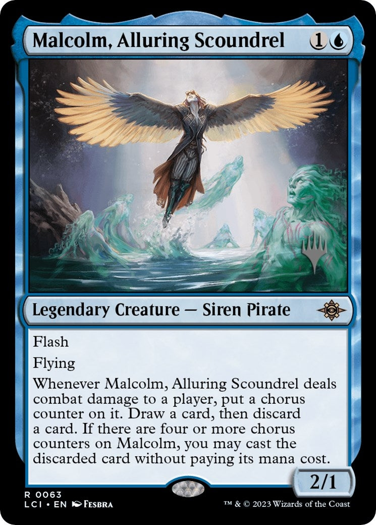 Image for Malcolm, Alluring Scoundrel (Promo Pack: The Lost Caverns of Ixalan) (63) - Magic: The Gathering
