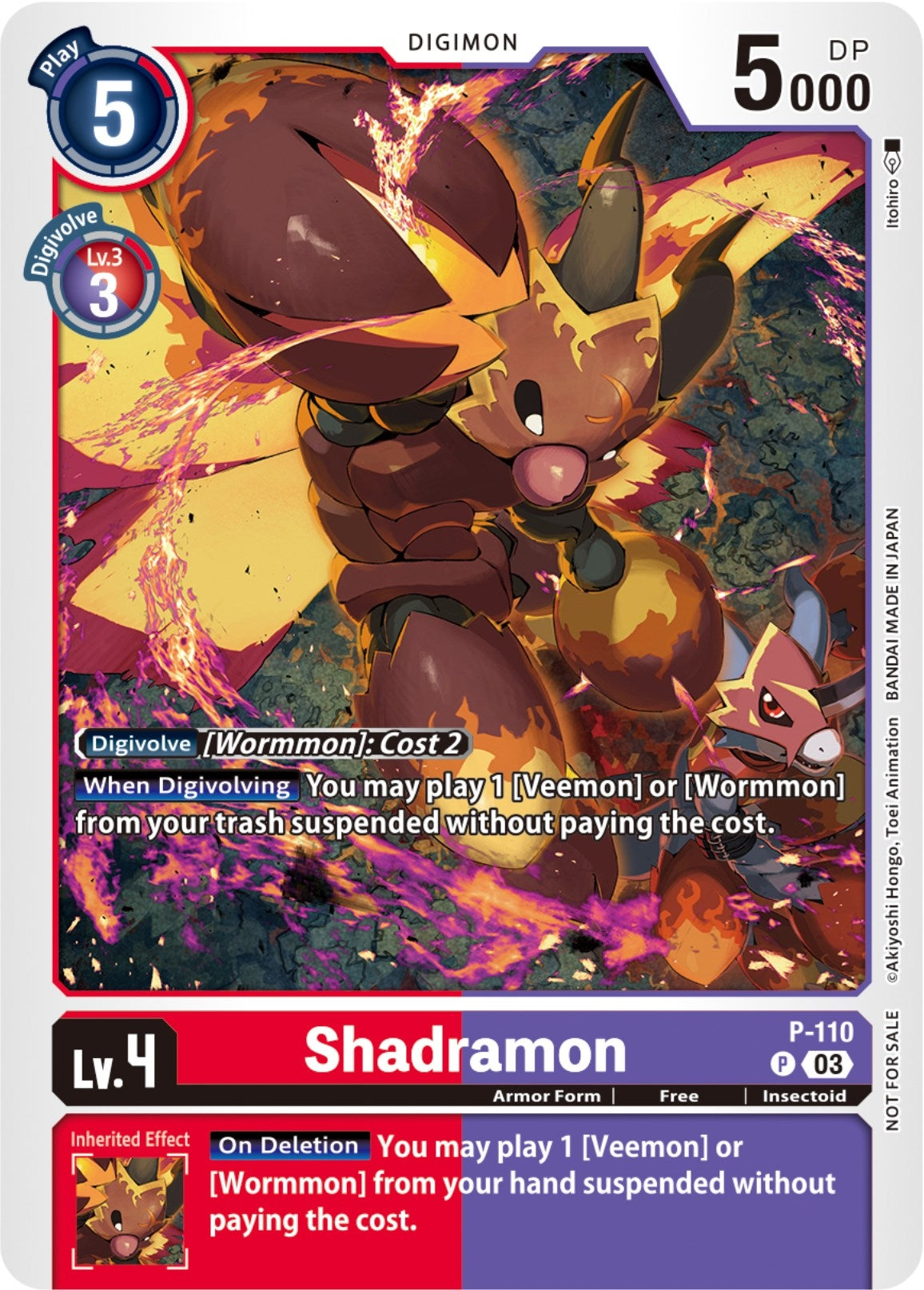 Image for Shadramon - P-110 (3rd Anniversary Survey Pack) - Digimon Card Game