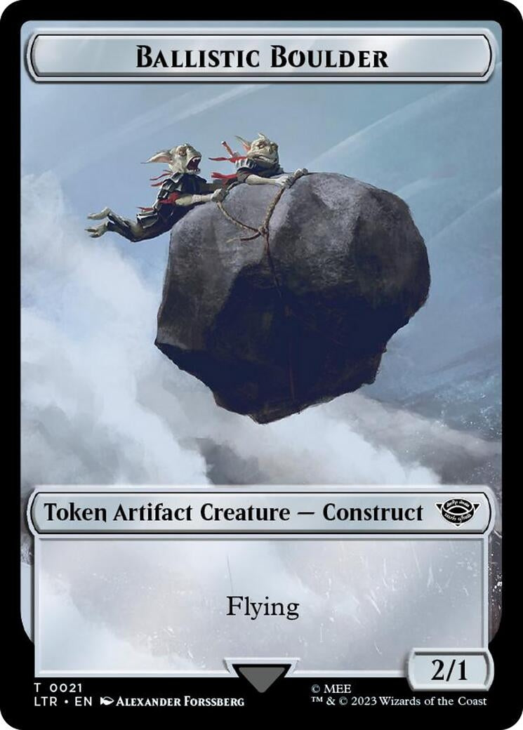 Image for Ballistic Boulder // Food (0024) Double-Sided Token (Surge Foil) (Universes Beyond: The Lord of the Rings: Tales of Middle-earth) (21 // 24) - Magic: The Gathering
