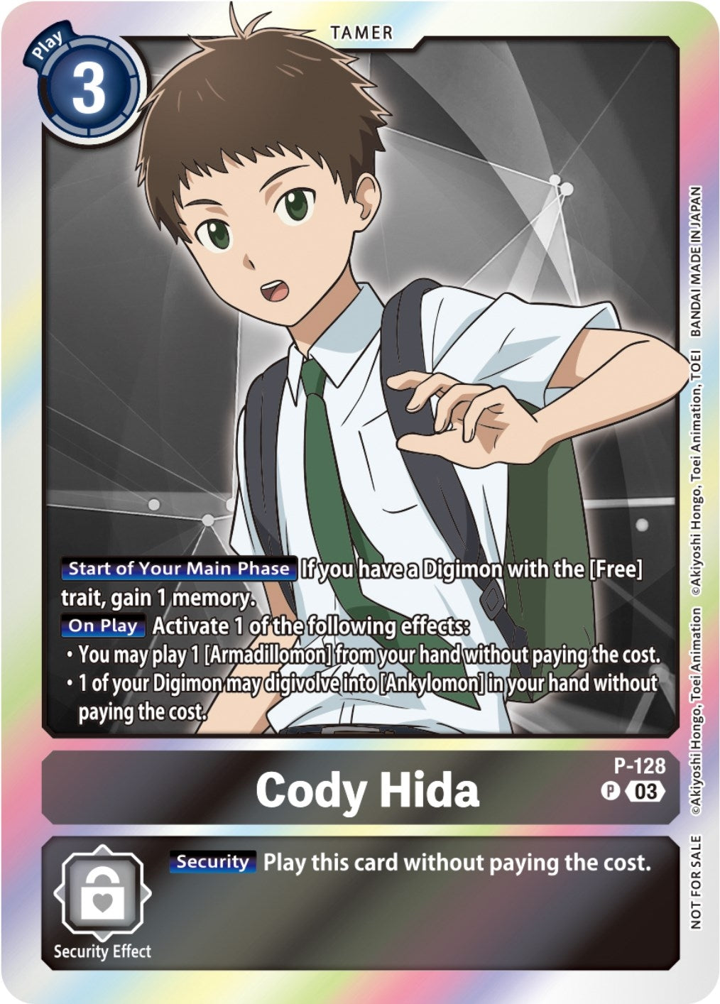Image for Cody Hida - P-128 (Tamer Party Pack -The Beginning- Ver. 2.0) (D-PR) (P-128 P) - Digimon Card Game