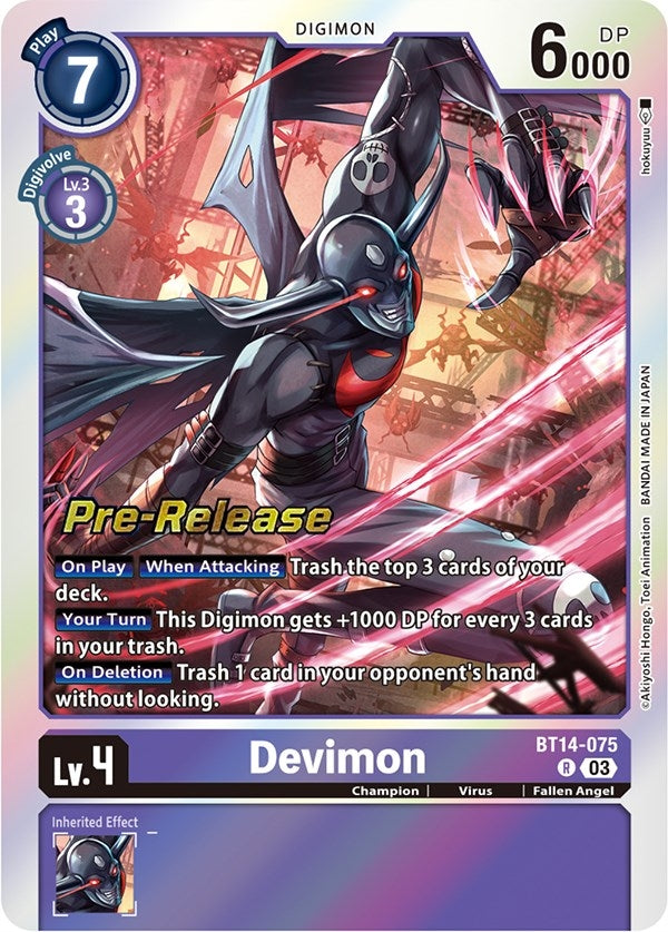 Image for Devimon (BT14-075 R) [Blast Ace Pre-Release Cards] - Digimon Card Game