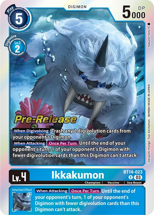 Image for Ikkakumon (BT14-023 R) [Blast Ace Pre-Release Cards] - Digimon Card Game