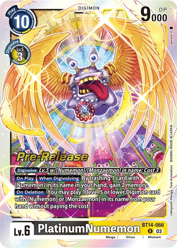 Image for PlatinumNumemon (BT14-066 R) [Blast Ace Pre-Release Cards] - Digimon Card Game