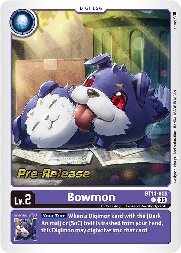 Image for Bowmon (BT14-006 U) [Blast Ace Pre-Release Cards] - Digimon Card Game