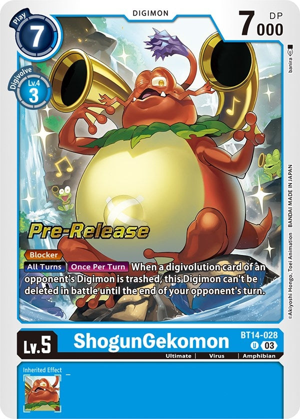 Image for ShogunGekomon (BT14-028 U) [Blast Ace Pre-Release Cards] - Digimon Card Game