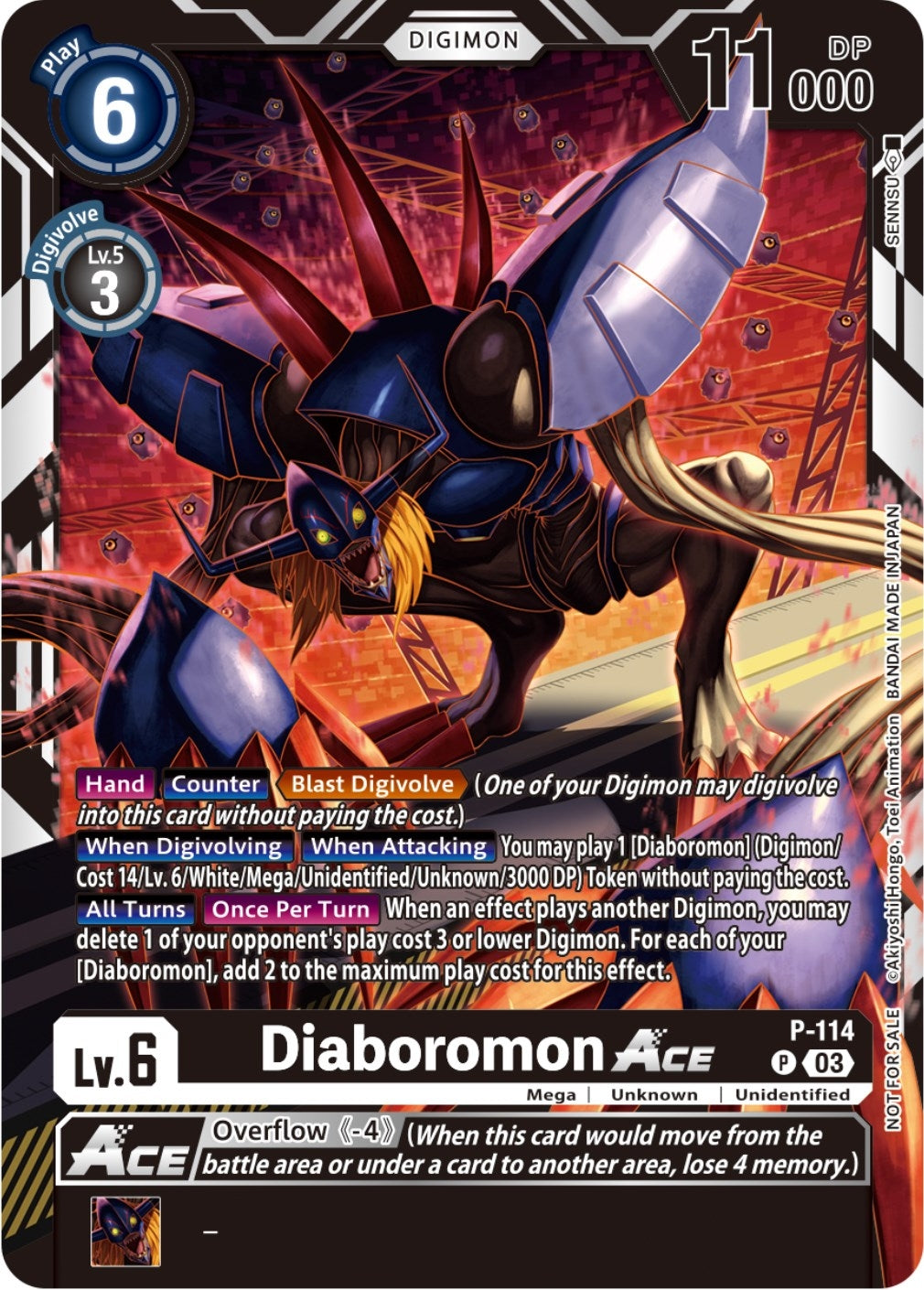 Image for Diaboromon ACE - P-114 (3rd Anniversary Survey Pack) - Digimon Card Game