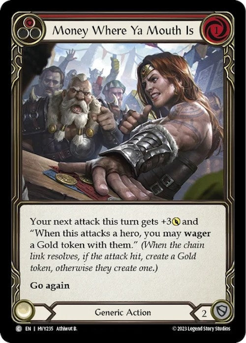 Image for Money Where Ya Mouth Is (Red) (Heavy Hitters) (HVY235) - Flesh and Blood TCG