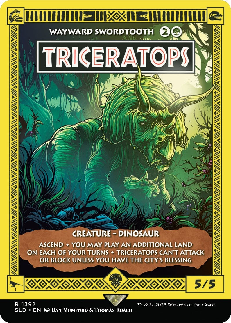 Image for Triceratops - Wayward Swordtooth (Secret Lair Drop Series) (1392) - Magic: The Gathering