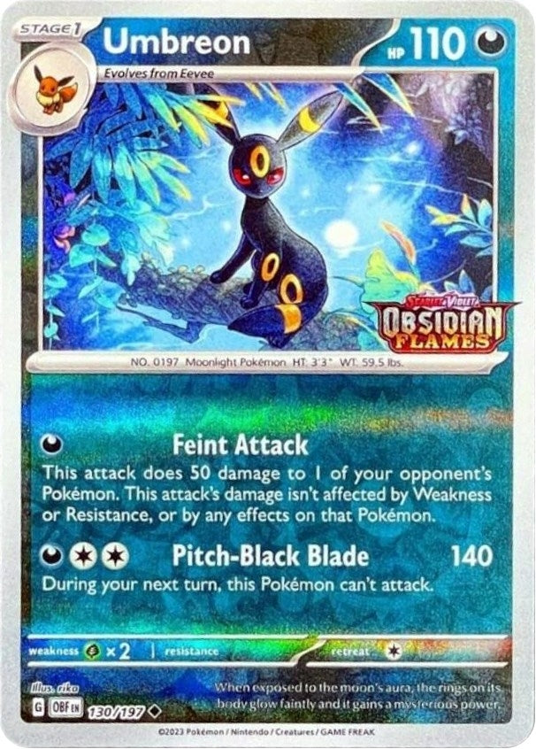 Image for Umbreon (Obsidian Flames Stamped) (Miscellaneous Cards & Products) (130/197) - Pokemon