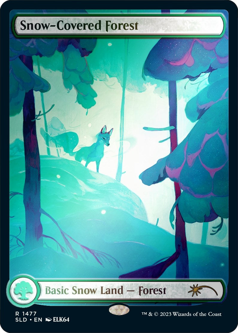 Image for Snow-Covered Forest (1477) (Rainbow Foil) (Secret Lair Drop Series) (1477) - Magic: The Gathering