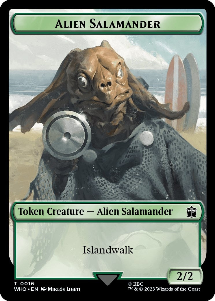 Image for Alien Salamander // Mutant Double-Sided Token (Universes Beyond: Doctor Who) (16 // 18) - Magic: The Gathering