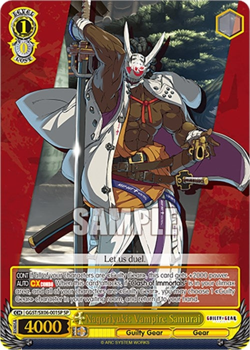 Image for Nagoriyuki: Vampire Samurai (SP) (Guilty Gear -Strive-) (GGST/SX06-001SP SP) - Weiss Schwarz