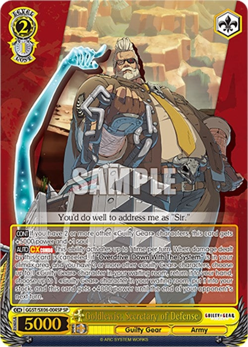 Image for Goldlewis: Secretary of Defense (SP) (Guilty Gear -Strive-) (GGST/SX06-004SP SP) - Weiss Schwarz