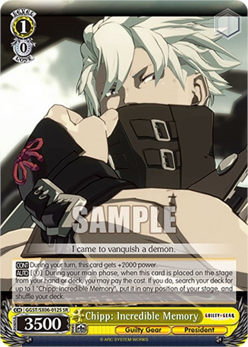 Image for Chipp: Incredible Memory (SR) (Guilty Gear -Strive-) (GGST/SX06-012S SR) - Weiss Schwarz