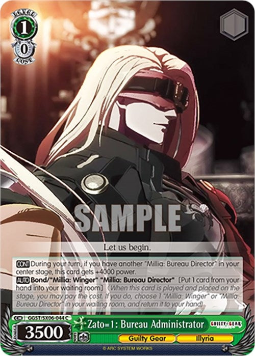 Image for Zato=1: Bureau Administrator (Guilty Gear -Strive-) (GGST/SX06-044 C) - Weiss Schwarz