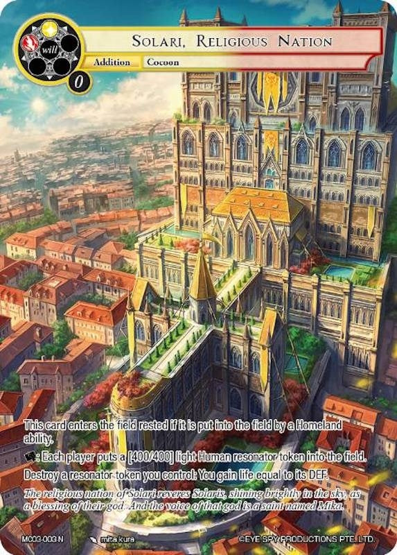 Image for Solari, Religious Nation (Memoria Collection 03) (MC03-003) - Force of Will