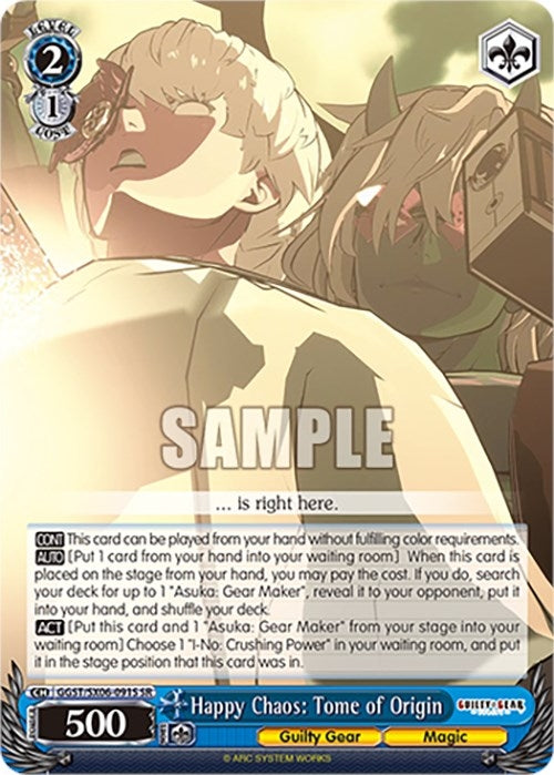 Image for Happy Chaos: Tome of Origin (SR) (Guilty Gear -Strive-) (GGST/SX06-091S SR) - Weiss Schwarz
