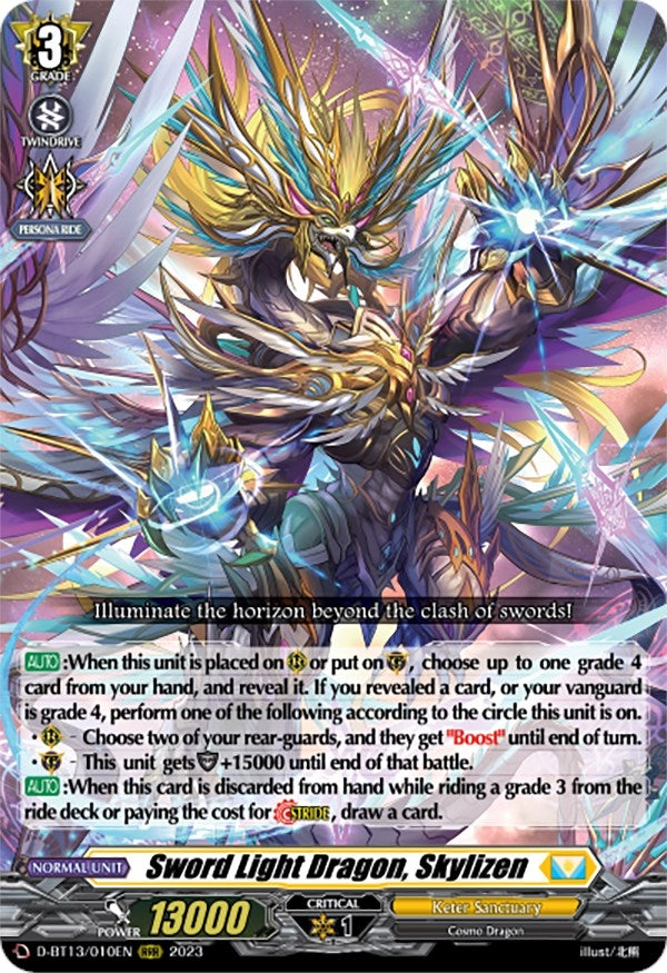 Image for Sword Light Dragon, Skylizen (D-BT13: Flight of Chakrabarthi) (D-BT13/010EN) - Cardfight Vanguard
