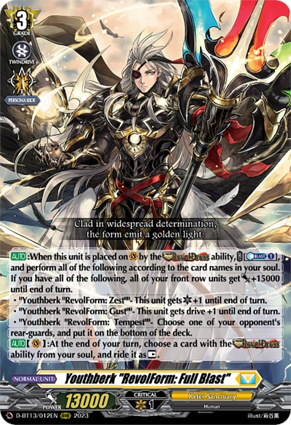 Image for Youthberk "RevolForm: Full Blast" (D-BT13: Flight of Chakrabarthi) (D-BT13/012EN) - Cardfight Vanguard