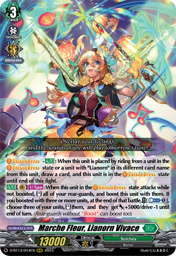 Image for Marche Fleur, Lianorn Vivace (D-BT13: Flight of Chakrabarthi) (D-BT13/014EN) - Cardfight Vanguard