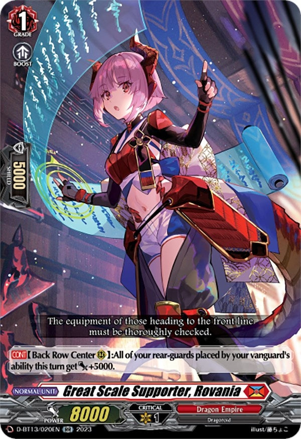 Image for Great Scale Supporter, Rovania (D-BT13: Flight of Chakrabarthi) (D-BT13/020EN) - Cardfight Vanguard