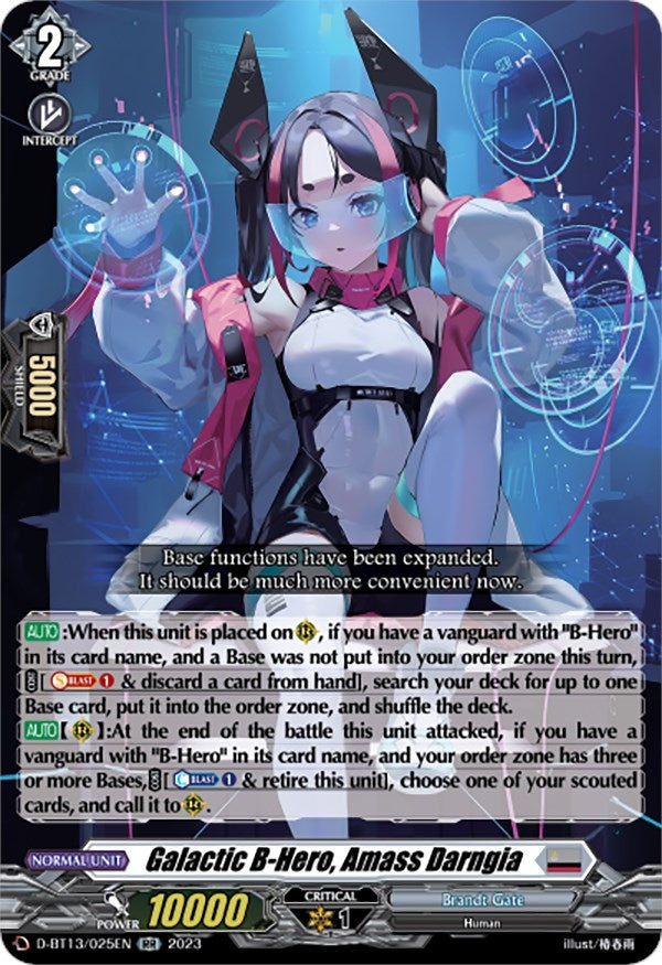 Image for Galactic B-Hero, Amass Darngia (D-BT13: Flight of Chakrabarthi) (D-BT13/025EN) - Cardfight Vanguard