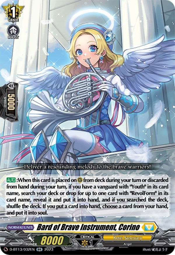 Image for Bard of Brave Instrument, Corino (D-BT13: Flight of Chakrabarthi) (D-BT13/032EN) - Cardfight Vanguard