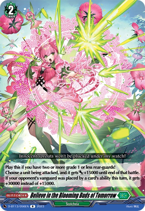 Image for Believe in the Blooming Buds of Tomorrow (D-BT13: Flight of Chakrabarthi) (D-BT13/056EN) - Cardfight Vanguard