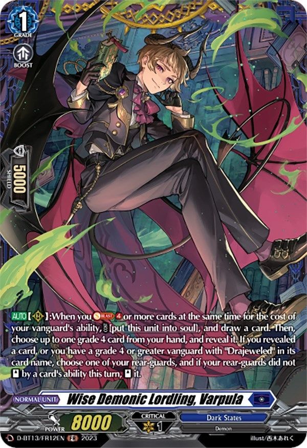 Image for Wise Demonic Lordling, Varpula (FR) (D-BT13: Flight of Chakrabarthi) (D-BT13/FR12EN) - Cardfight Vanguard