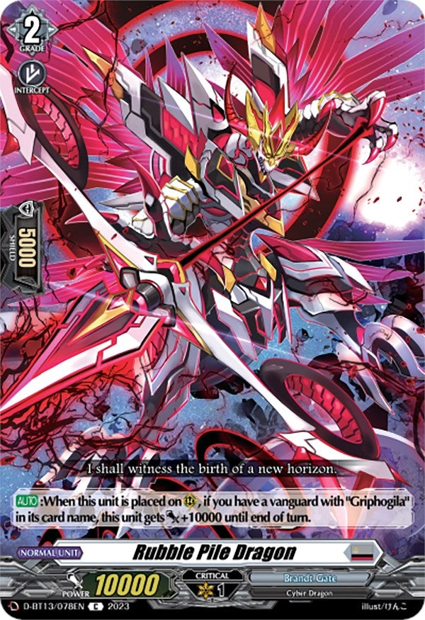 Image for Rubble Pile Dragon (D-BT13: Flight of Chakrabarthi) (D-BT13/078EN) - Cardfight Vanguard