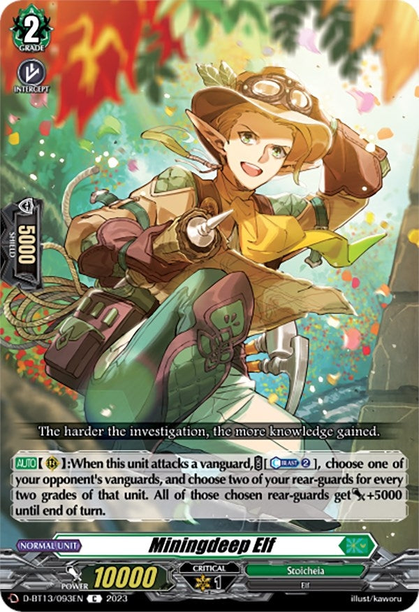 Image for Miningdeep Elf (D-BT13: Flight of Chakrabarthi) (D-BT13/093EN) - Cardfight Vanguard