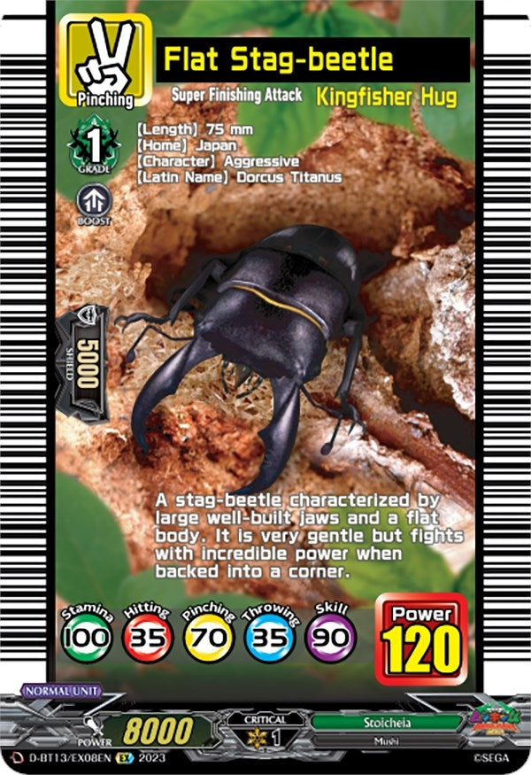 Image for Flat Stag-beetle (D-BT13: Flight of Chakrabarthi) (D-BT13/EX08EN) - Cardfight Vanguard