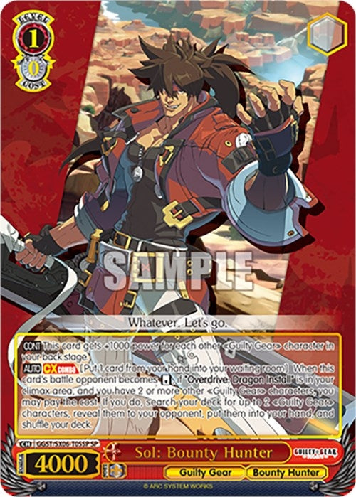 Image for Sol: Bounty Hunter (SP) (Guilty Gear -Strive-) (GGST/SX06-T05SP SP) - Weiss Schwarz