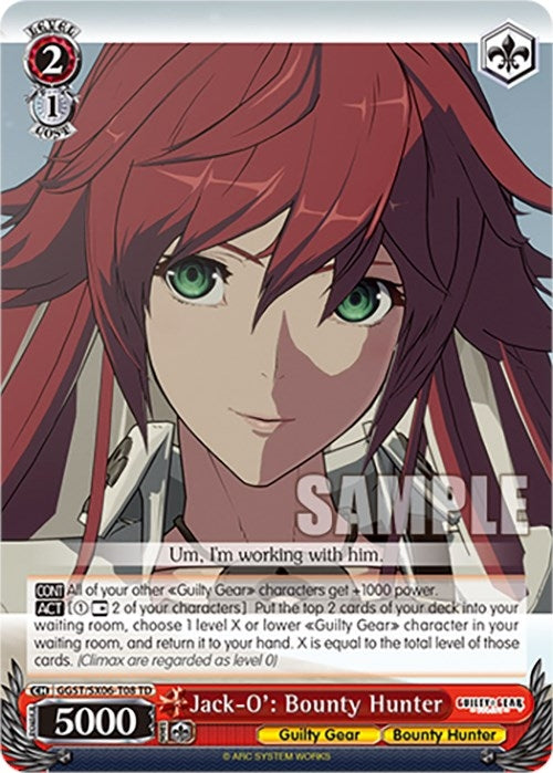 Image for Jack-O': Bounty Hunter (Guilty Gear -Strive-) (GGST/SX06-T08 TD) - Weiss Schwarz