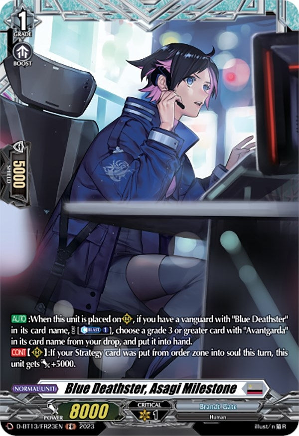 Image for Blue Deathster, Asagi Milestone (FR) (D-BT13: Flight of Chakrabarthi) (D-BT13/FR23EN) - Cardfight Vanguard