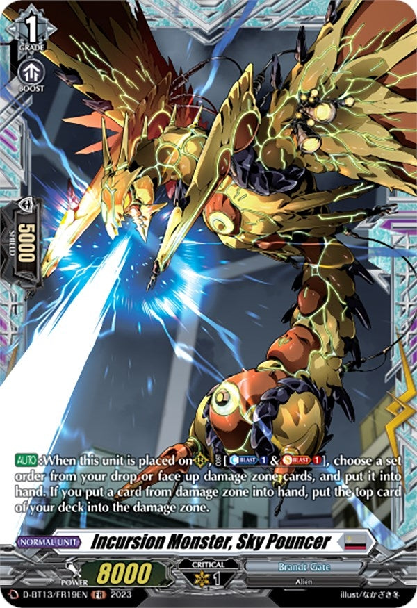 Image for Incursion Monster, Sky Pouncer (FR) (D-BT13: Flight of Chakrabarthi) (D-BT13/FR19EN) - Cardfight Vanguard