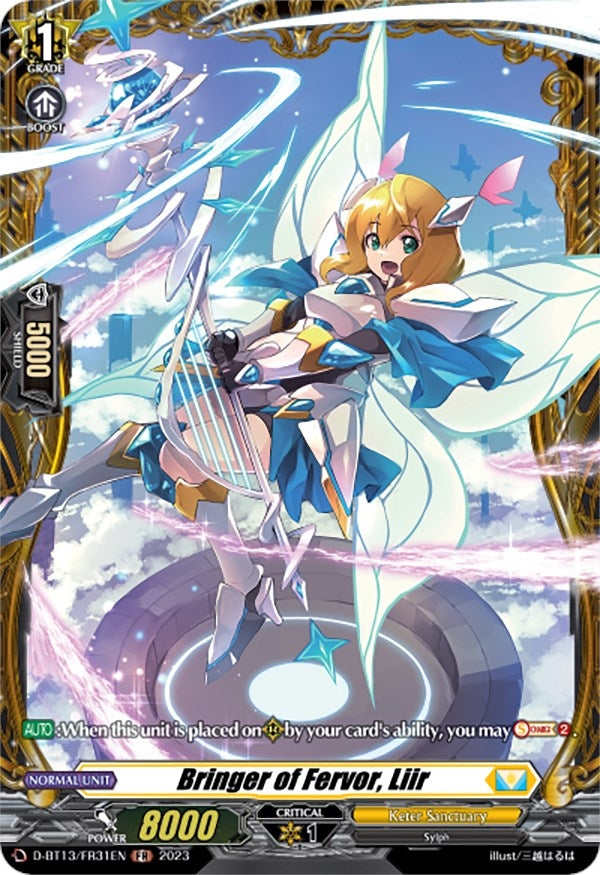 Image for Bringer of Fervor, Liir (FR) (D-BT13: Flight of Chakrabarthi) (D-BT13/FR31EN) - Cardfight Vanguard