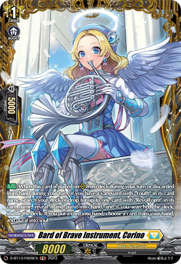 Image for Bard of Brave Instrument, Corino (FR) (D-BT13: Flight of Chakrabarthi) (D-BT13/FR28EN) - Cardfight Vanguard